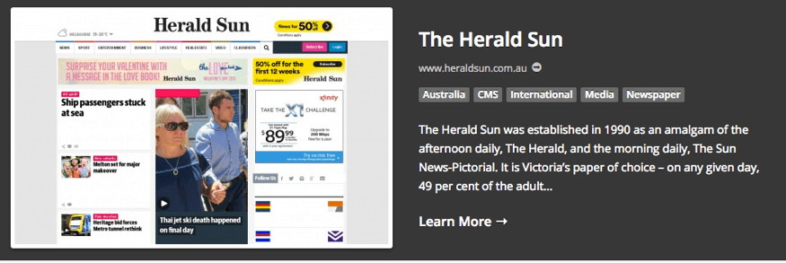 The Herald Sun Is built on wordpress-1