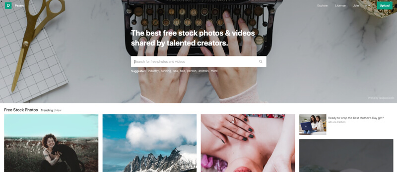 Pexels homepage The best free stock photos & videos shared by talented creators.